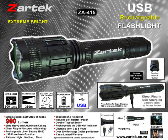 Zartek ZA-415 LED Rechargeable Torch