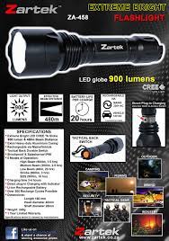 Load image into Gallery viewer, Zartek ZA-458 LED Rechargeable Torch
