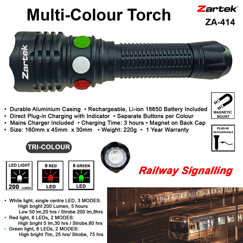 Load image into Gallery viewer, Zartek ZA-414 LED Rechargeable Torch
