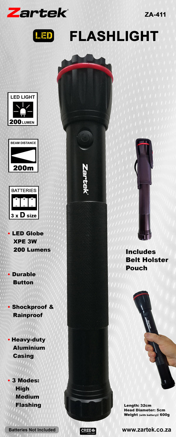 Load image into Gallery viewer, Zartek ZA-411 LED Non-Rechargeable Torch
