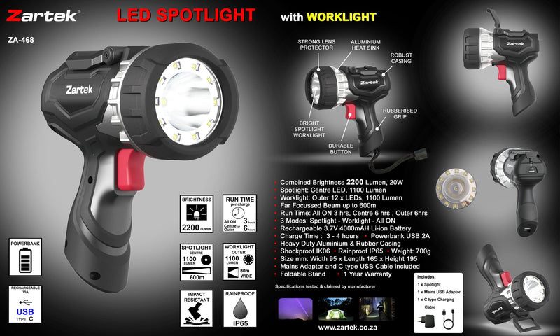 Load image into Gallery viewer, Zartek ZA-468 LED Spotlight
