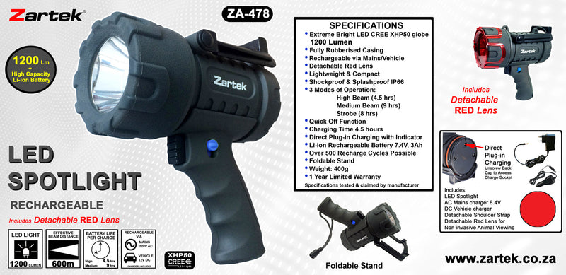 Load image into Gallery viewer, Zartek ZA-478 LED Spotlight
