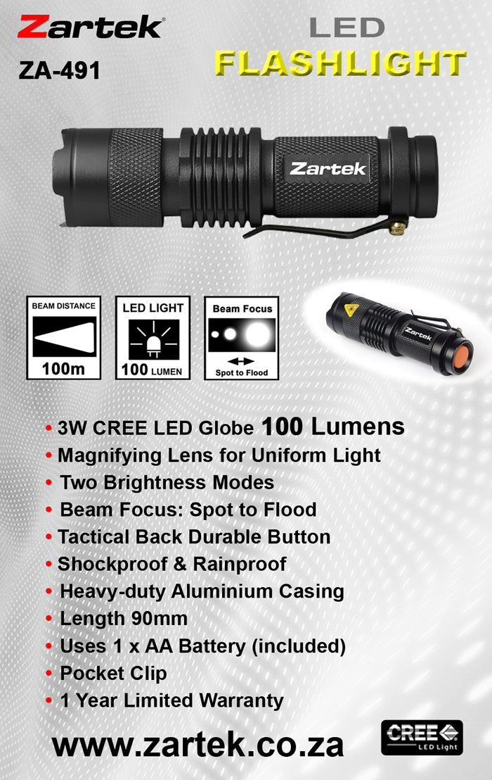 Load image into Gallery viewer, Zartek ZA-491 LED Non-Rechargeable Torch
