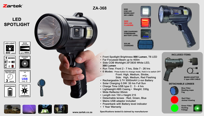 Load image into Gallery viewer, Zartek ZA-368 LED Spotlight
