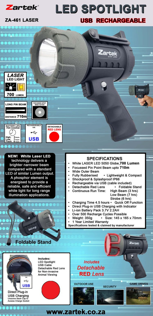 Zartek ZA-461 Lazer LED Spotlight