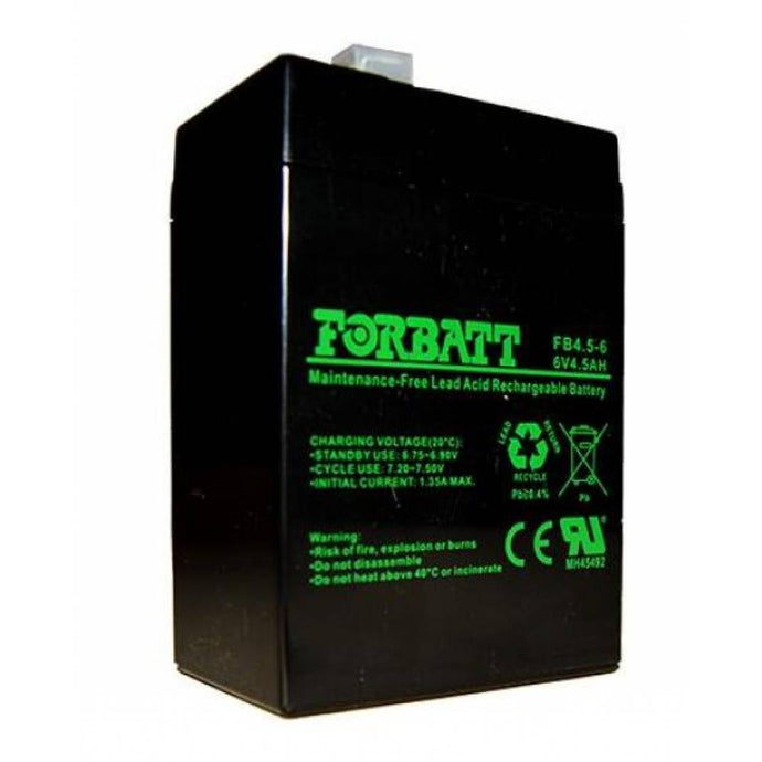 Forbatt 6V 4.5Ah Lead Acid Battery (L70 X W48 X H101)